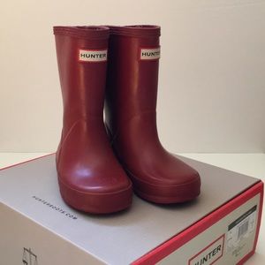 Red Hunter Rain boots - toddler